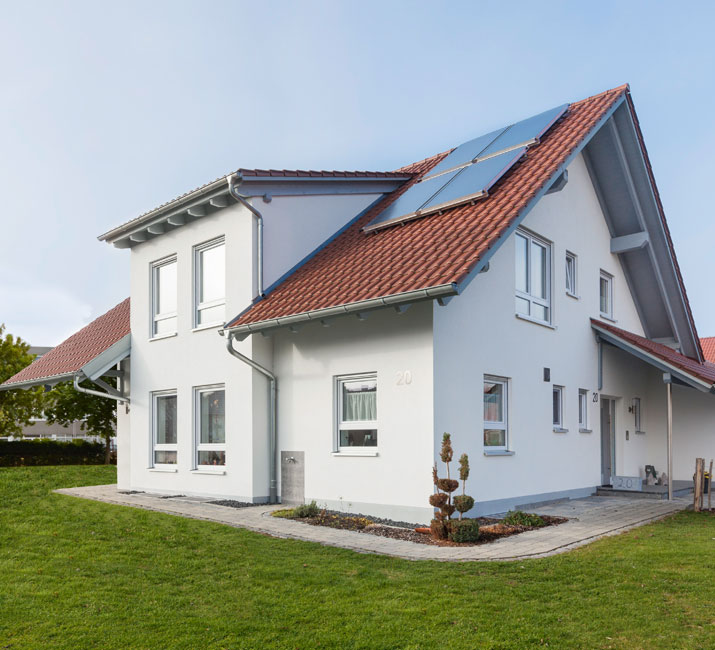 Solarmodule auf Privathaus